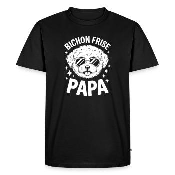 Expressions du Bichon Frisé Drôle : Don Bichon Frisé - T-shirt Premium bio Homme - noir - Devant - Nico (187cm)