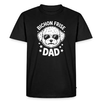 Expressions du Bichon Frisé Drôle : Don Bichon Frisé - T-shirt Premium bio Homme - noir - Devant - Nico (187cm)