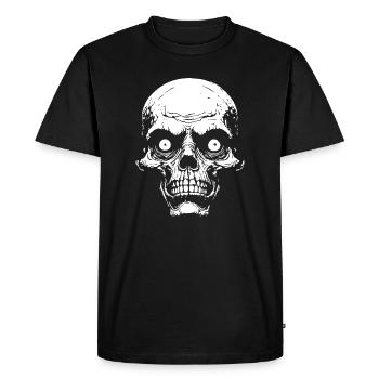 Graphique du Crâne Psychopathe - T-shirt Premium bio Homme - noir - Devant - Nico (187cm)