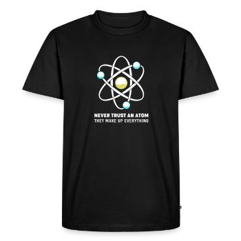 Physique quantique Physique quantique Saut quantique - T-shirt Premium bio Homme - noir - Devant - Nico (187cm)