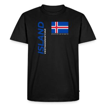 Vestmannaeyjar - T-shirt Premium bio Homme - noir - Devant - Nico (187cm)