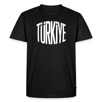 Typographie de la Turquie - Turquie - T-shirt Premium bio Homme - noir - Devant - Nico (187cm)