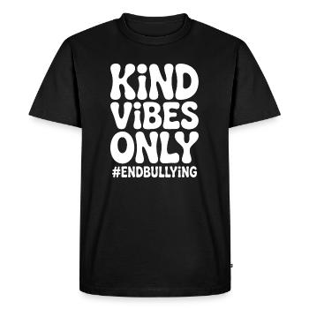 Ambiance gentille uniquement – Mettre fin au harcèlement - T-shirt Premium bio Homme - noir - Devant - Nico (187cm)