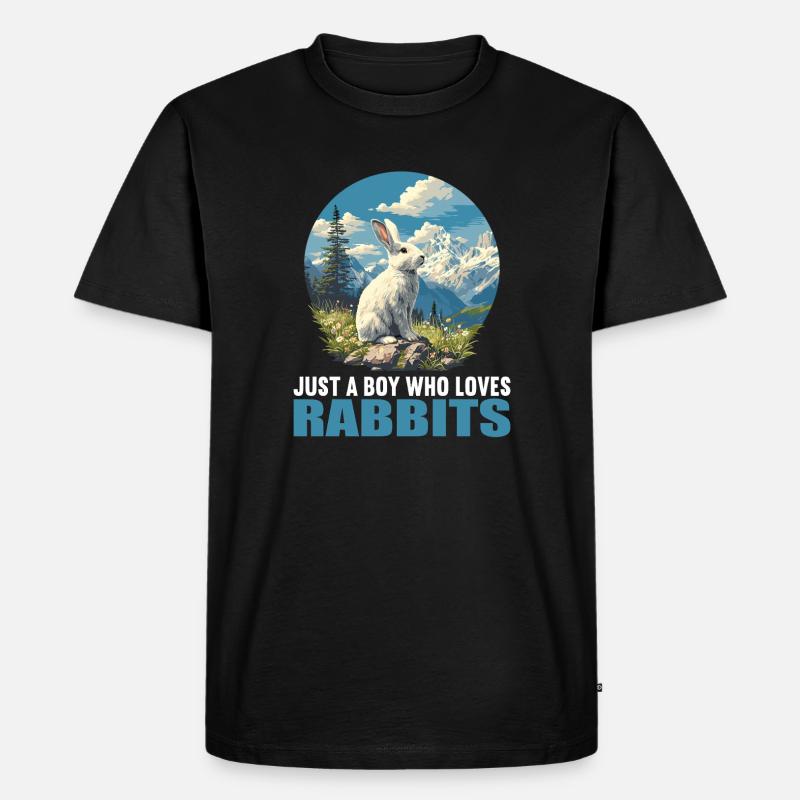 Hasen Hase - Männer Premium Bio T-Shirt - Schwarz
