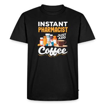 Pharmacien Technicien Pharmaceutique - T-shirt Premium bio Homme - noir - Devant - Nico (187cm)
