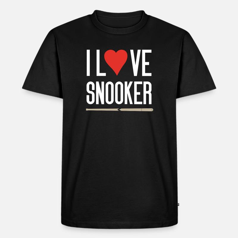 Ich liebe Snooker - Männer Premium Bio T-Shirt - Schwarz