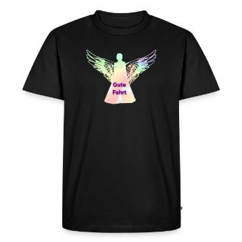 Bon voyage angel wings rainbow angel - T-shirt Premium bio Homme - noir - Devant - Nico (187cm)