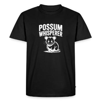 Possum Whisperer - Men's Premium Organic T-Shirt - black - Front - Nico (187cm)