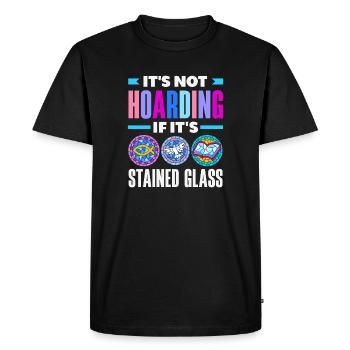 Stained Glass Art Stained Glass Artist - Men's Premium Organic T-Shirt - black - Front - Nico (187cm)