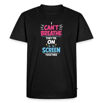 Une fangirl d’anime crie la réaction de l’anime - T-shirt Premium bio Homme - noir - Devant - Nico (187cm)