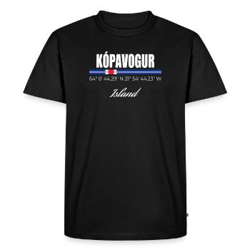 Kópavogur - Men's Premium Organic T-Shirt - black - Front - Nico (187cm)