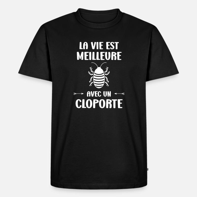 cloporte_-10- - Männer Premium Bio T-Shirt - Schwarz
