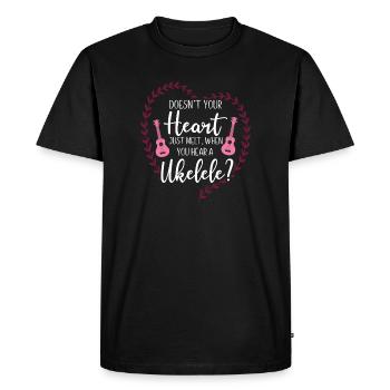 Le ukulélé hawaïen n’est pas ton - T-shirt Premium bio Homme - noir - Devant - Nico (187cm)