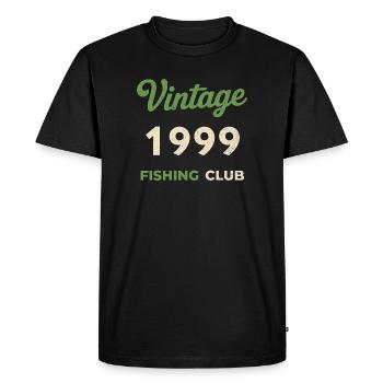 Millésime 1999 – Année de naissance rétro du club de pêche - T-shirt Premium bio Homme - noir - Devant - Nico (187cm)