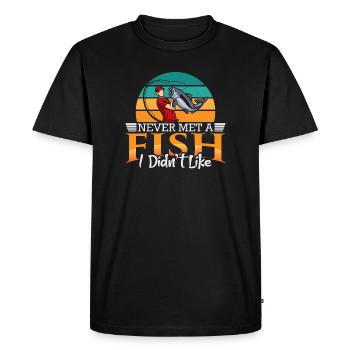 Pêcheur sportif pêcheur pêcheur Pêcheur Dit - T-shirt Premium bio Homme - noir - Devant - Nico (187cm)