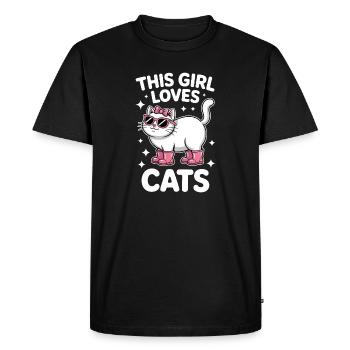 Cats Saying Funny Cat Gift - Men's Premium Organic T-Shirt - black - Front - Nico (187cm)