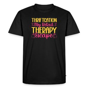 Thrift Shopper Thriftcation My Retail Thrift Store - Men's Premium Organic T-Shirt - black - Front - Nico (187cm)