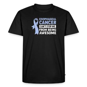 Cancer de l’œsophage Survivant du cancer de la chimiothérapie - T-shirt Premium bio Homme - noir - Devant - Nico (187cm)