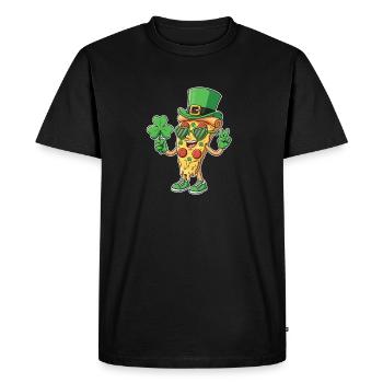 Célébration de la cuisine irlandaise de St Patricks Pizza Clover - T-shirt Premium bio Homme - noir - Devant - Nico (187cm)