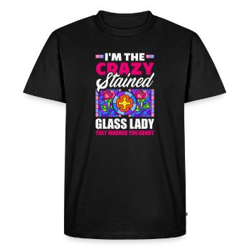 Stained Glass Art Stained Glass Artist - Men's Premium Organic T-Shirt - black - Front - Nico (187cm)