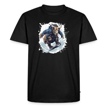 Bulle Snowboard Taurus - T-shirt Premium bio Homme - noir - Devant - Nico (187cm)