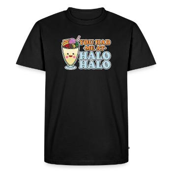 Tu m’as eu à Halo Halo Graphique de dessert philippin - T-shirt Premium bio Homme - noir - Devant - Nico (187cm)