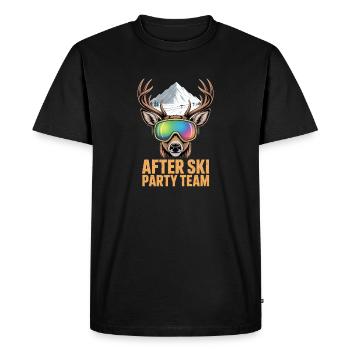 Party Team Après Ski - Men's Premium Organic T-Shirt - black - Front - Nico (187cm)