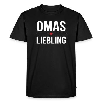 Omas Liebling German Grandma Favorite Gift - Men's Premium Organic T-Shirt - black - Front - Nico (187cm)
