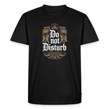 Do Not Disturb Sloth Anti Social - Men's Premium Organic T-Shirt - black - Front - Nico (187cm)