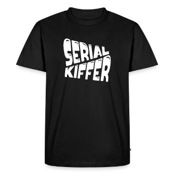 Serial kiffer - T-shirt Premium bio Homme - noir - Devant - Nico (187cm)