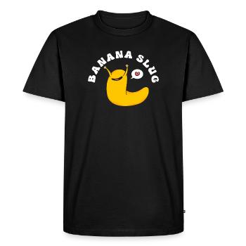 escargot banane - T-shirt Premium bio Homme - noir - Devant - Nico (187cm)