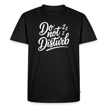 Do Not Disturb Sloth Anti Social - Men's Premium Organic T-Shirt - black - Front - Nico (187cm)