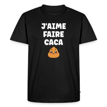 caca - T-shirt Premium bio Homme - noir - Devant - Nico (187cm)