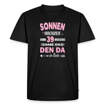 39 Years Relationship Anniversary Wedding Anniversary - Men's Premium Organic T-Shirt - black - Front - Nico (187cm)