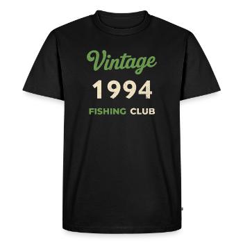 Vintage 1994 – Fishing Club Retro Birth Year - Men's Premium Organic T-Shirt - black - Front - Nico (187cm)