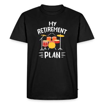 My Retirement Plan Funny Drummer Drum Set Design - Men's Premium Organic T-Shirt - black - Front - Nico (187cm)