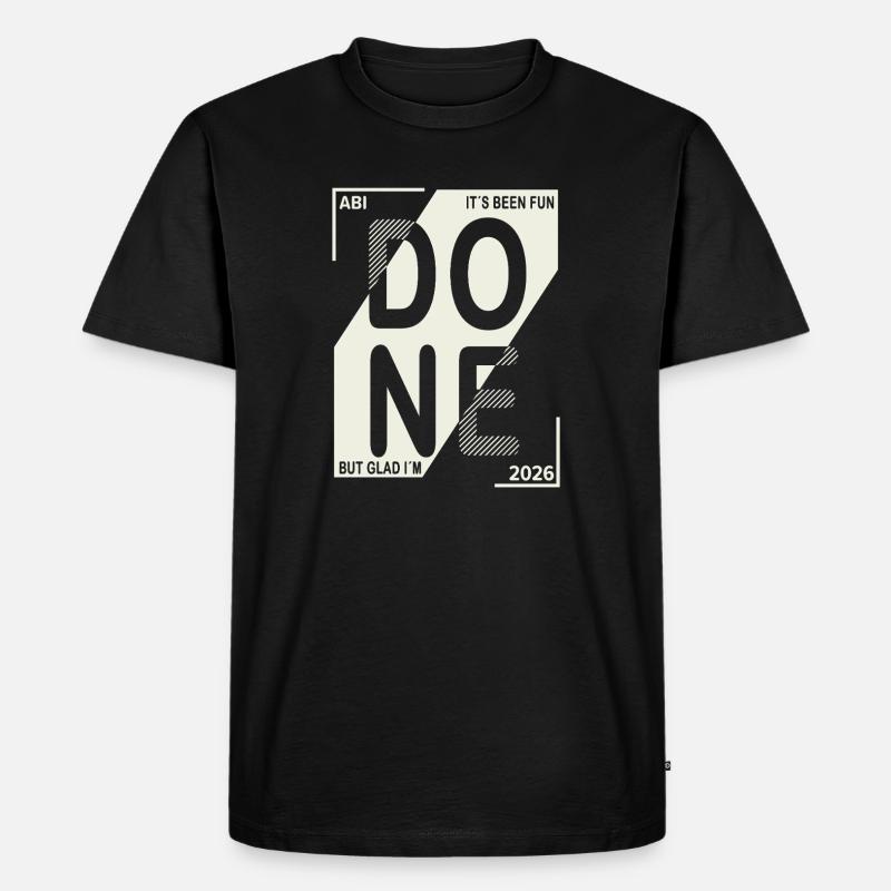 Done 2026 – Abi geschafft Design - Männer Premium Bio T-Shirt - Schwarz