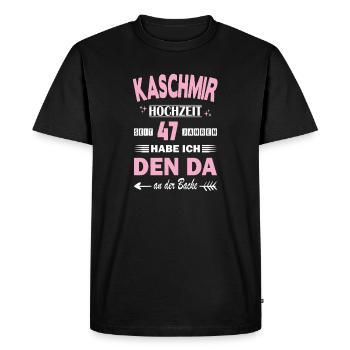 47 ans de relation Anniversaire de mariage - T-shirt Premium bio Homme - noir - Devant - Nico (187cm)