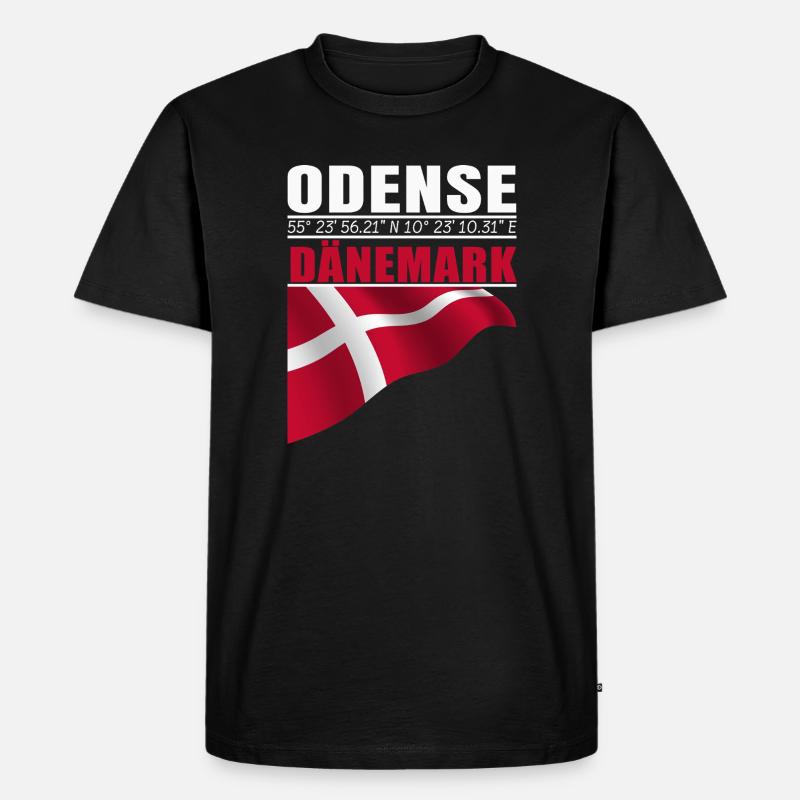 Odense - Männer Premium Bio T-Shirt - Schwarz