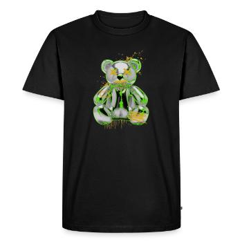 Rébellion des ours en peluche graffitis Art urbain - T-shirt Premium bio Homme - noir - Devant - Nico (187cm)