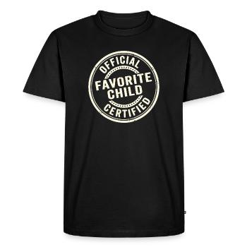 Enfant préféré (drôle, officiel) - T-shirt Premium bio Homme - noir - Devant - Nico (187cm)