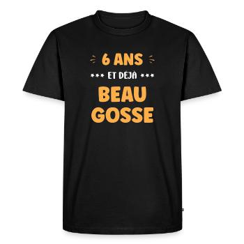 Humour 6 ans - T-shirt Premium bio Homme - noir - Devant - Nico (187cm)