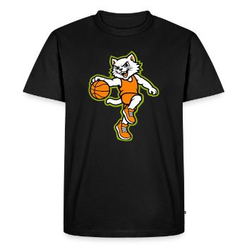 Wildcat Basketball Action Mascot - Men's Premium Organic T-Shirt - black - Front - Nico (187cm)