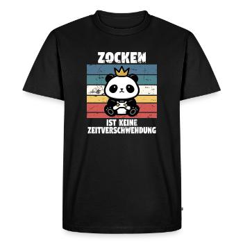 Gambling is not a waste of time - Men's Premium Organic T-Shirt - black - Front - Nico (187cm)