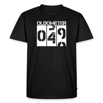 Oldometer 49 à 50 Illustrations drôles pour le 50e anniversaire - T-shirt Premium bio Homme - noir - Devant - Nico (187cm)