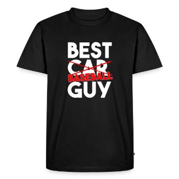 Best Baseball Guy Funny Sports Typography Art - Men's Premium Organic T-Shirt - black - Front - Nico (187cm)