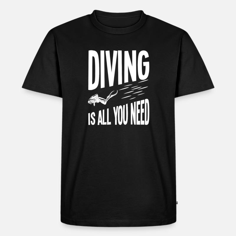 La plongée suffit à vous - T-shirt Premium bio Homme - noir