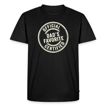 Favorite Kid Funny Official Dad Favorite - Men's Premium Organic T-Shirt - black - Front - Nico (187cm)