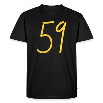 59 - Men's Premium Organic T-Shirt - black - Front - Nico (187cm)