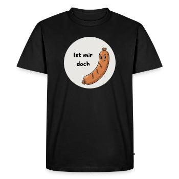 Je m’en fous - T-shirt Premium bio Homme - noir - Devant - Nico (187cm)